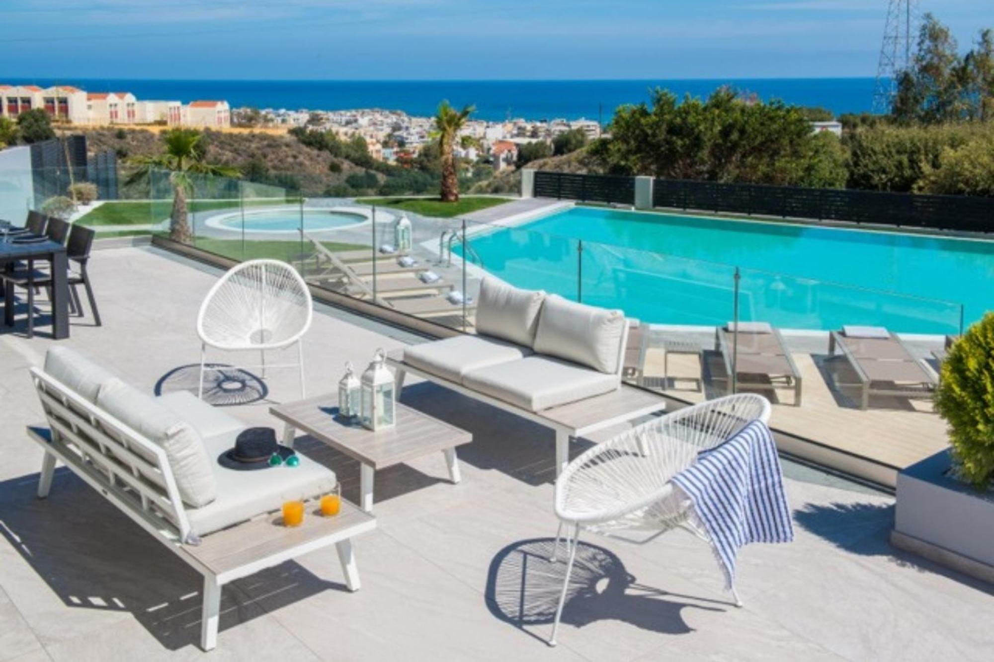 Orama Luxury Villa 4 Bedrooms With Private Pool Hersonissos  Exteriér fotografie