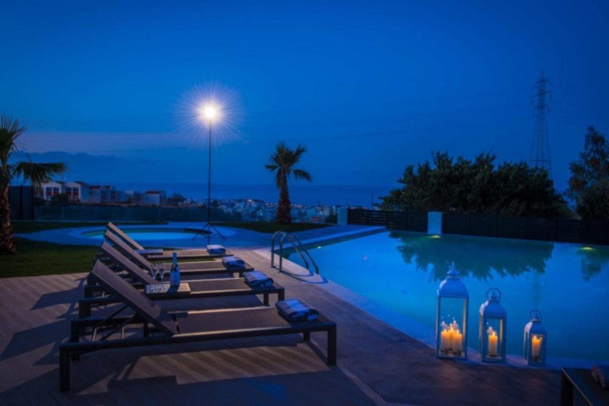 Orama Luxury Villa 4 Bedrooms With Private Pool Hersonissos  Exteriér fotografie
