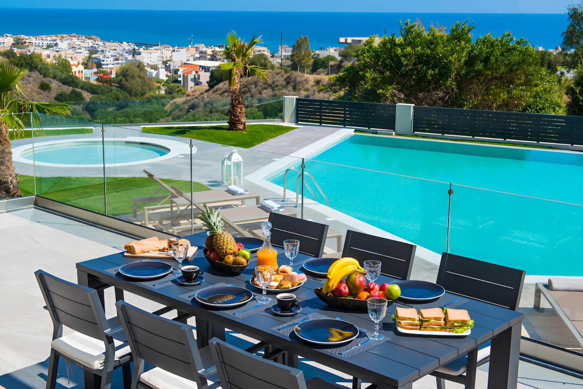 Orama Luxury Villa 4 Bedrooms With Private Pool Hersonissos  Exteriér fotografie